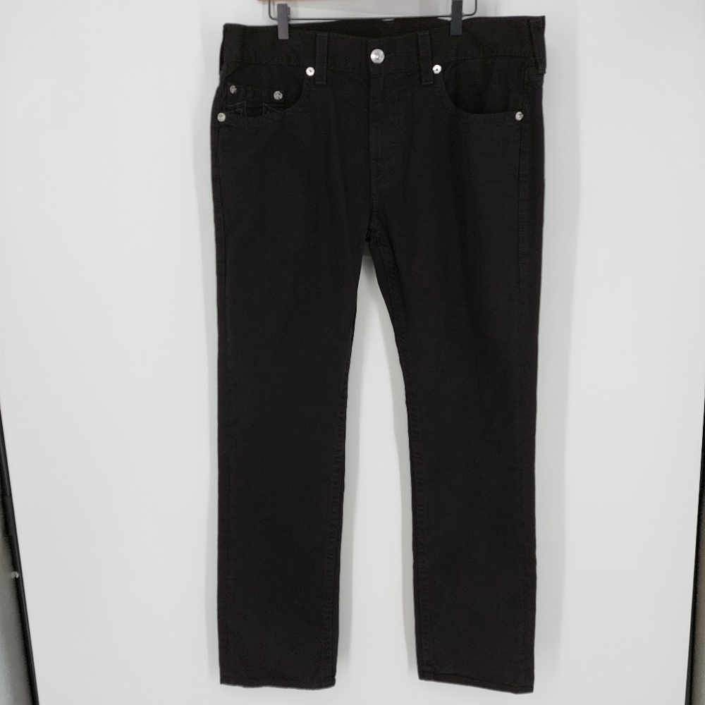 True Religion Black Cotton Skinny Jeans, 38